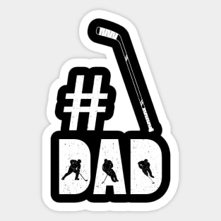 #1 Dad Hockey Gift For Him Sticker